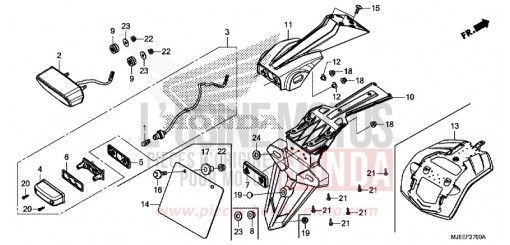 FEU ARRIERE CB650FAG de 2016